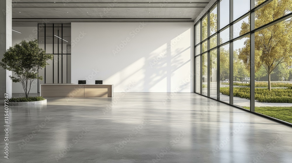 custom made wallpaper toronto digitalModern Office Lobby with Large Windows