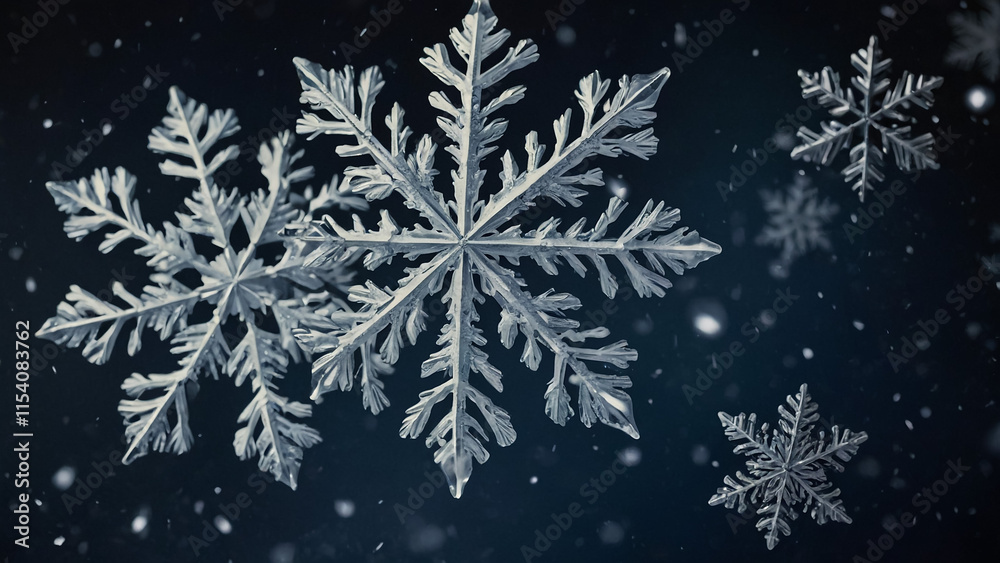 Snowflake on a blue background Snowflake on a blue background
