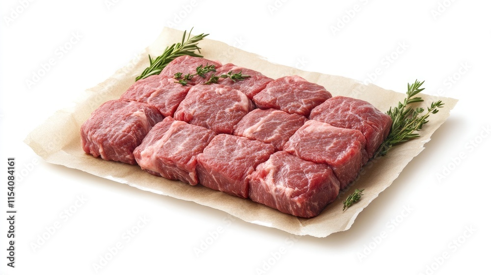 Beef Cuts for Shabu Shabu and Sukiyaki Preparation Fresh Meat with Herbs on Tray Beef Cuts for Shabu Shabu and Sukiyaki Preparation Fresh Meat with Herbs on Tray