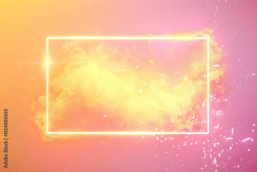 Obraz premium Colorful abstract background with vibrant clouds and glowing edges in soft pastel hues