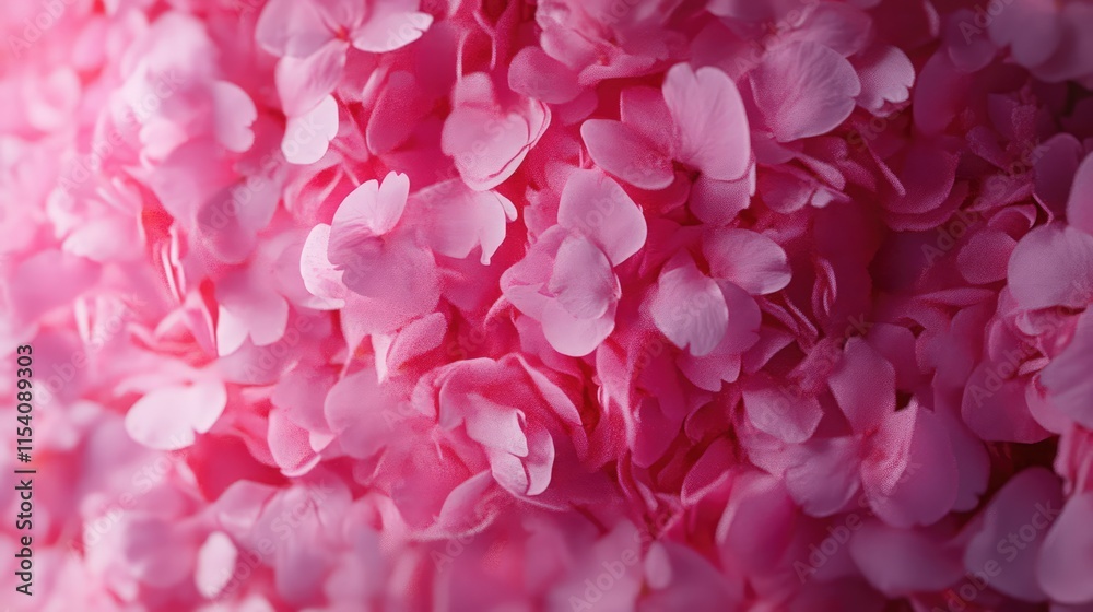 Obraz premium Delicate pink cherry blossom petals creating a vibrant floral background for springtime design and aesthetic themes.