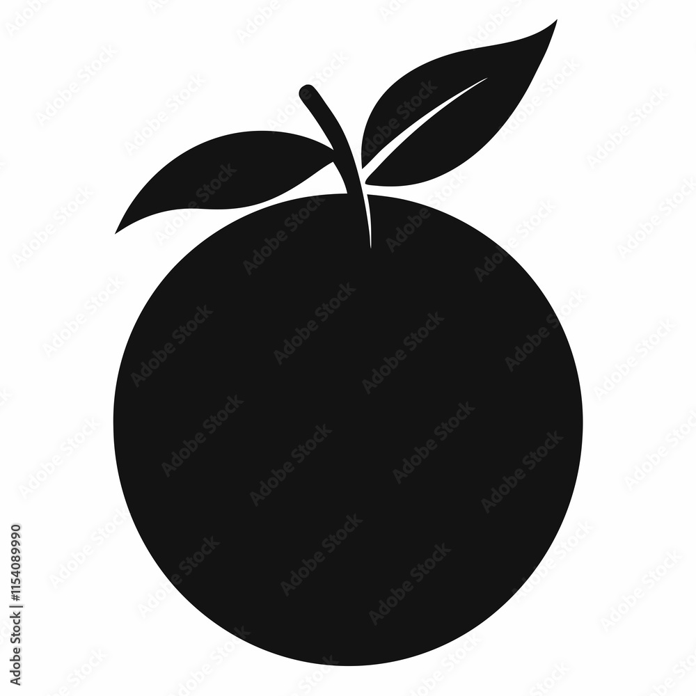 Clementine black silhouette vector Clementine black silhouette vector