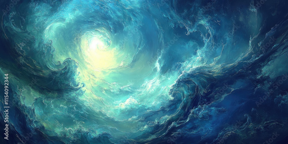 Abstract swirling ocean depths light source Abstract swirling ocean depths light source