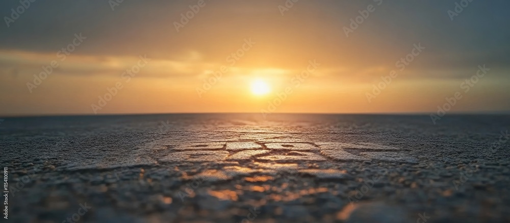 Sunset over asphalt road with New Year resolution text symbolizing new beginnings and goal planning in the setting sun light Sunset over asphalt road with New Year resolution text symbolizing new beginnings and goal planning in the setting sun light