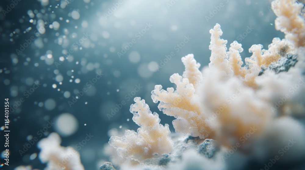 Underwater Coral Scene with Soft Light and Bubbles, Capturing the Beauty of Marine Life and the Rich Diversity of Ocean Ecosystems in a Serene Atmosphere Underwater Coral Scene with Soft Light and Bubbles, Capturing the Beauty of Marine Life and the Rich Diversity of Ocean Ecosystems in a Serene Atmosphere