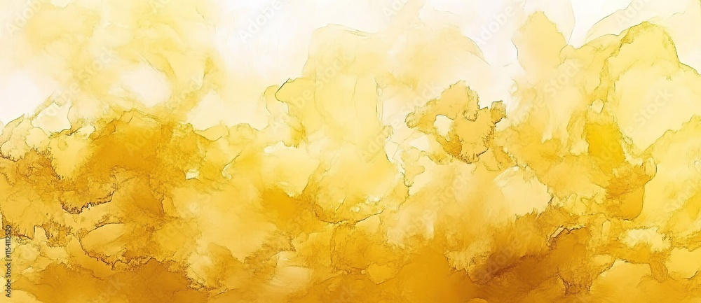 Abstract yellow and gold watercolor background with beautiful, crisp ink glowing strokes. Abstract yellow and gold watercolor background with beautiful, crisp ink glowing strokes.