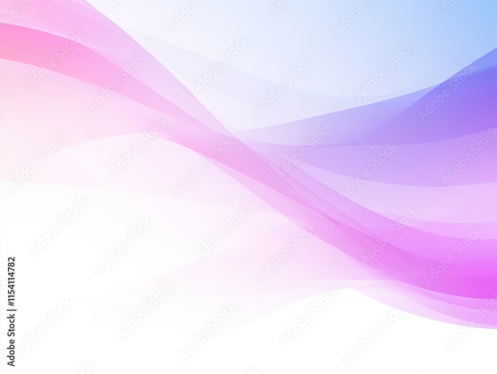 Naklejka premium Soft Abstract Waves in Pink and Blue Gradients on a Light Background