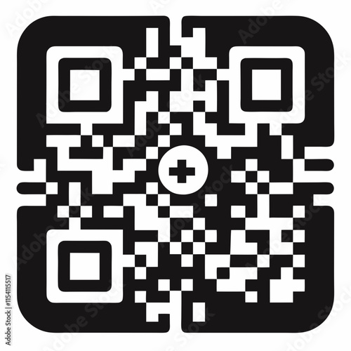 QR Code Silhouette Vector Art