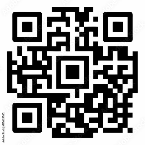 QR Code Silhouette Vector Art