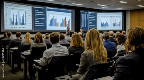 Business Conference in Large Auditorium photo