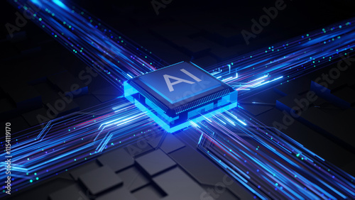 AI Mainboard Data Technology Background