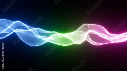 Colorful Wave Curve Pulse Background