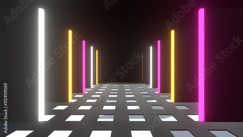 Door Light Neon Background