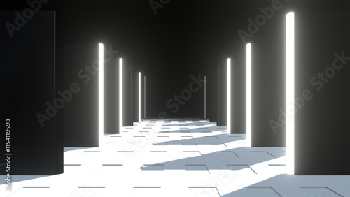 Door Light Neon Background