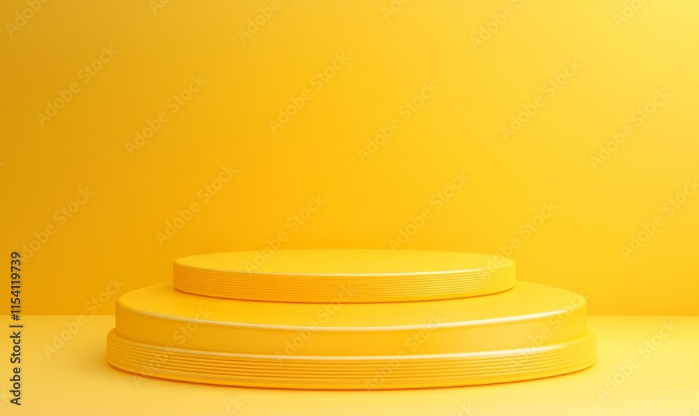 Yellow Minimalist Geometric Podium Display Yellow Minimalist Geometric Podium Display