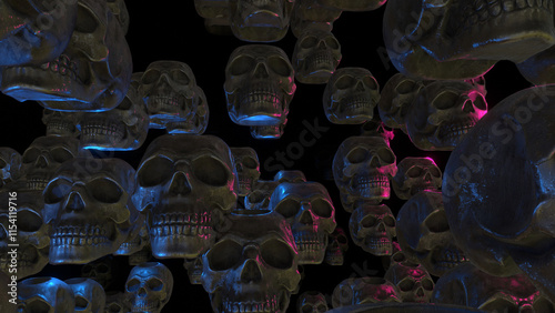 Halloween Skull Tunnel Background