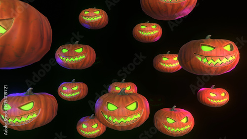 Halloween Pumpkin Tunnel Background