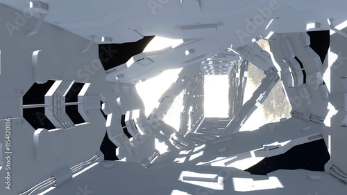 Abstract Space Station Background