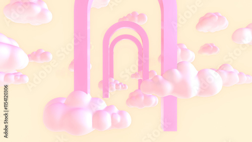 Sweet Door Clouds Background 