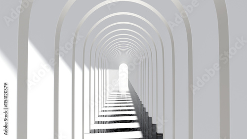 White Hallway Background 