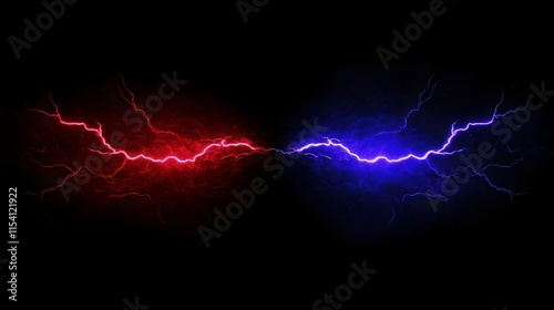 Red and Purple color electricity lightning