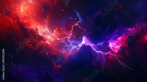 Red and Purple color electricity lightning