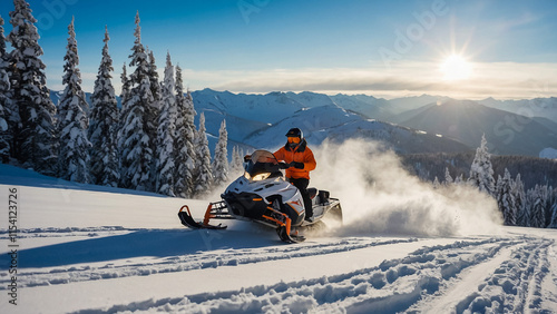 snowboarder jumping in the mountains