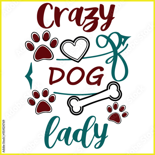 Cute Dog Lover T-shirt design, Dog Quote T-shirt design, Cute Dog Silhouette Design