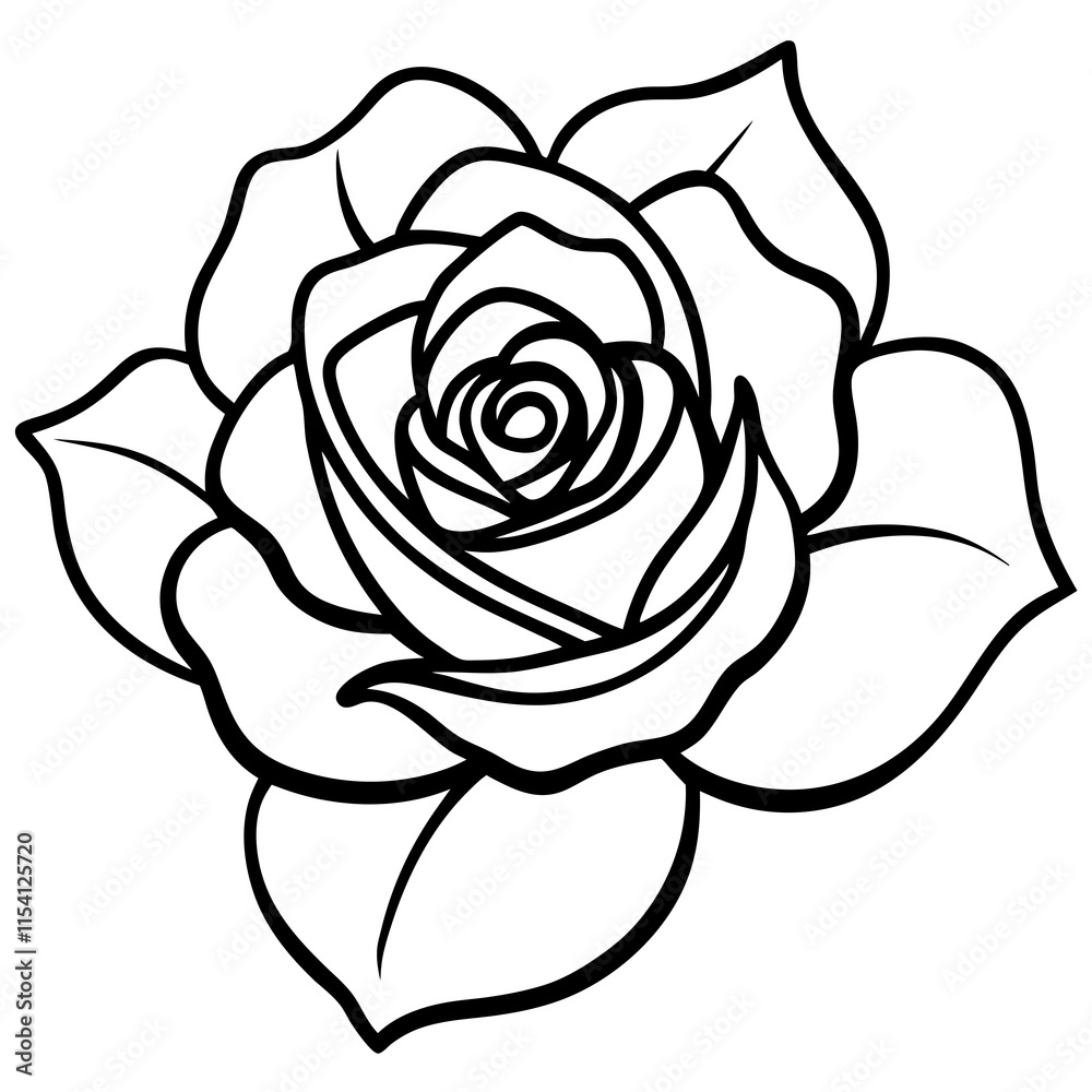 Black Rose in Full Bloom on White Canvas Black Rose in Full Bloom on White Canvas