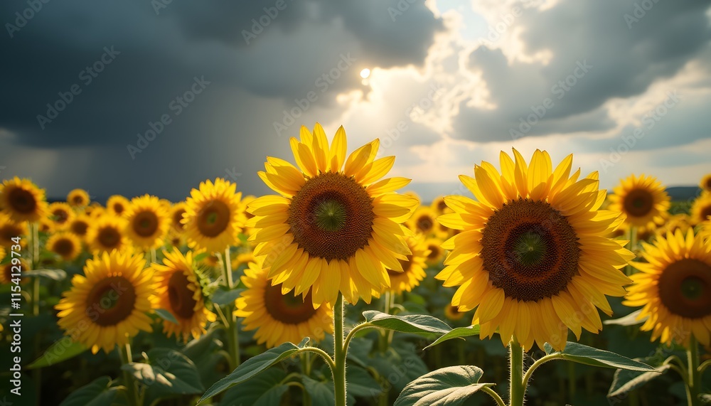 Obraz premium sunflower field in the summer