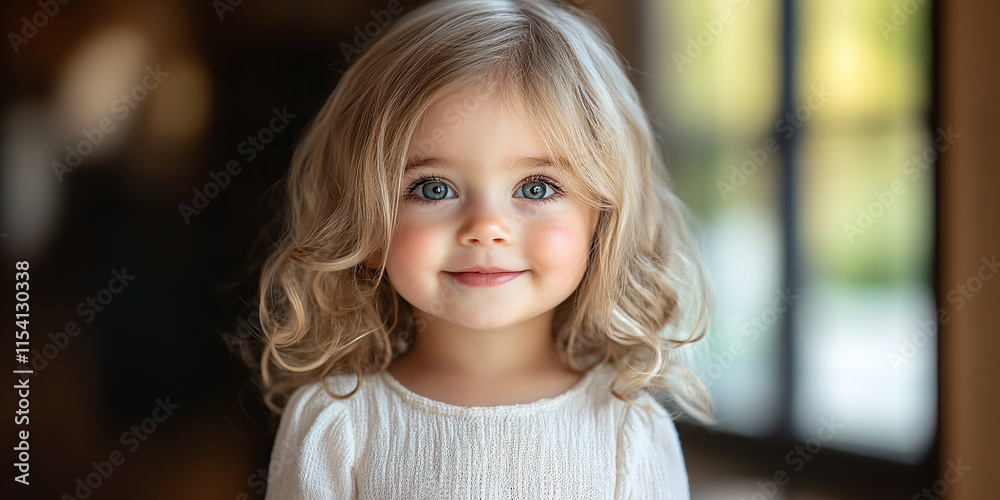 portrait of an white little girl with a smile portrait of an white little girl with a smile