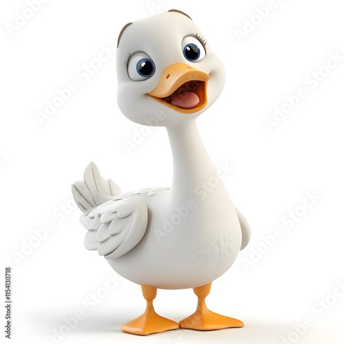 Cute 3D Goose Character