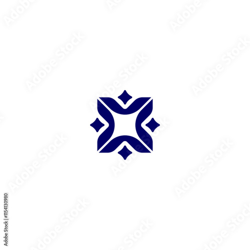 Geometric leaf Abstract Business. minimalist simple design element