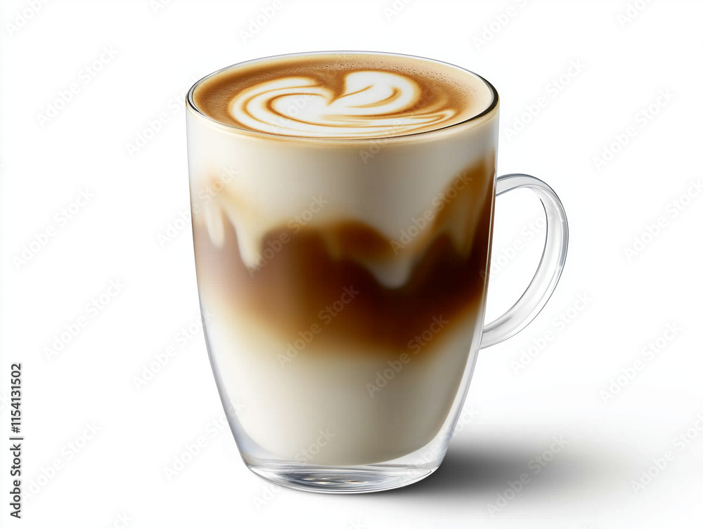 Kaffee mit Schaum und Kakaopulver in elegantem Glas serviert
Kaffee mit Schaum und Kakaopulver in elegantem Glas serviert