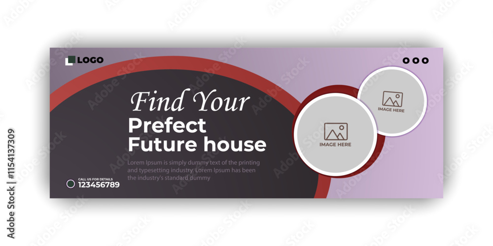 Gradient real estate facebook cover Gradient real estate facebook cover