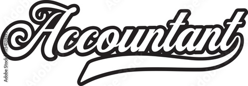 Accountant Typography Vector Illustration Graphic