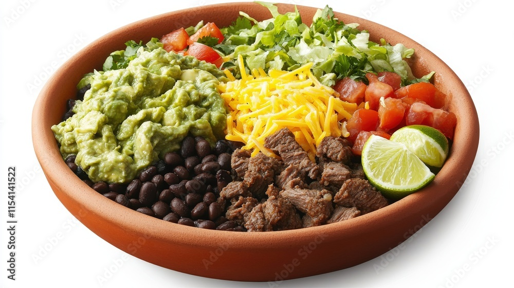 Delicious Taco Bowl With Beef Guacamole And Cheese Delicious Taco Bowl With Beef Guacamole And Cheese
