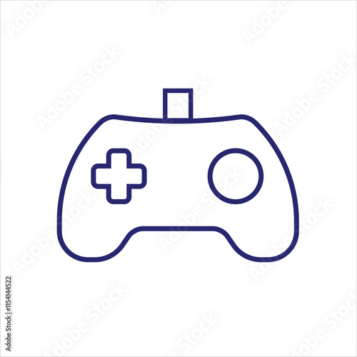 game icon. joystick. Game controller. Game console. Game board icon. Video game controller. Line design style. Vector Illustration