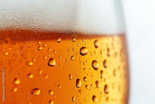 Kühles Bier mit Kondensation im Glas

