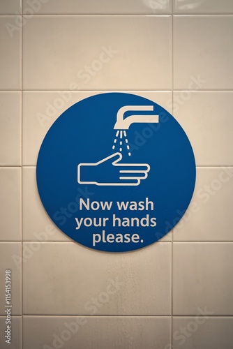 Wash your hands bathroom sign example