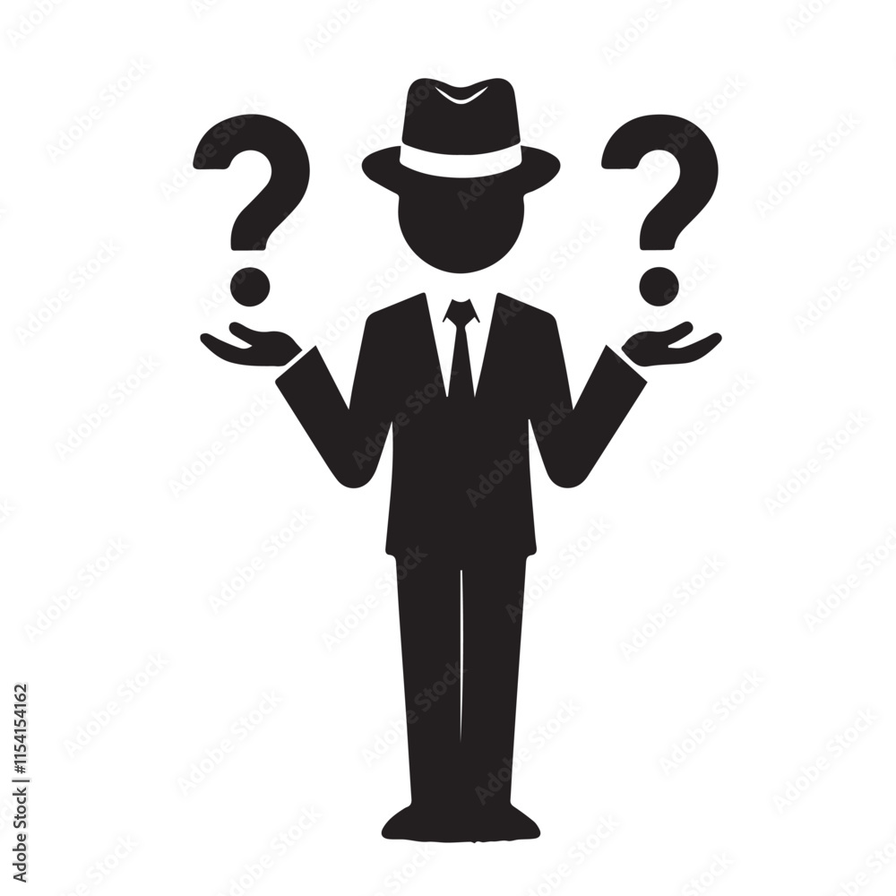 Man in black silhouette Art & Illustration Man in black silhouette Art & Illustration