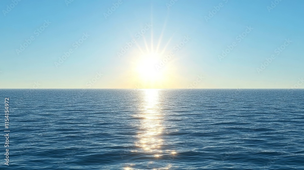 Obraz premium Beautiful Sunrise Over Calm Ocean