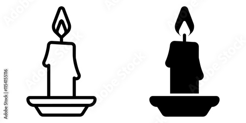 ofvs765 OutlineFilledVectorSign ofvs - candle vector icon . candlelight sign . isolated transparent . outline and filled version . AI 10 / EPS / PNG . g12111