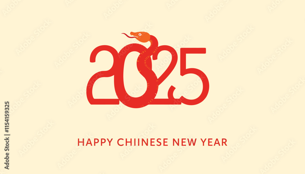 vector happy Chinese new year, year of the snake vector happy Chinese new year, year of the snake