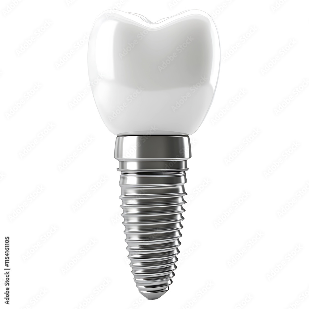 A single white dental implant with a screw isolated on transparent background
A single white dental implant with a screw isolated on transparent background