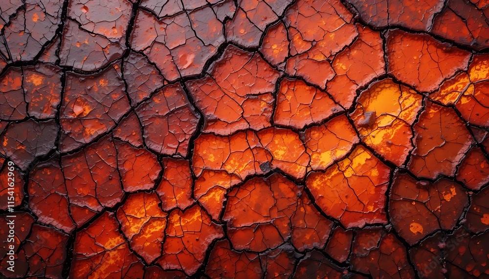 Abstract Red And Black Cracked Surface Texture Abstract Red And Black Cracked Surface Texture