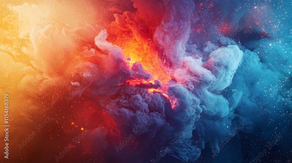 Vibrant explosion of colorful clouds Vibrant explosion of colorful clouds