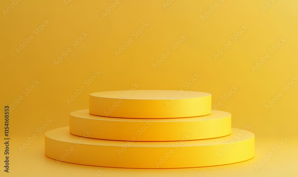 Yellow Geometric Display Podium Yellow Geometric Display Podium