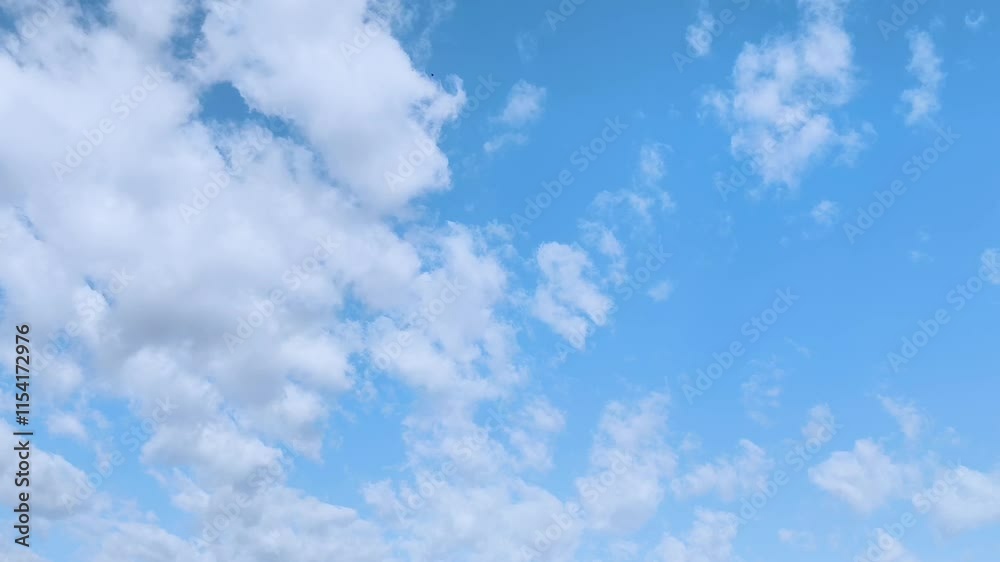 Heavenly landscape of the sky with little balls of clouds in the morning Heavenly landscape of the sky with little balls of clouds in the morning