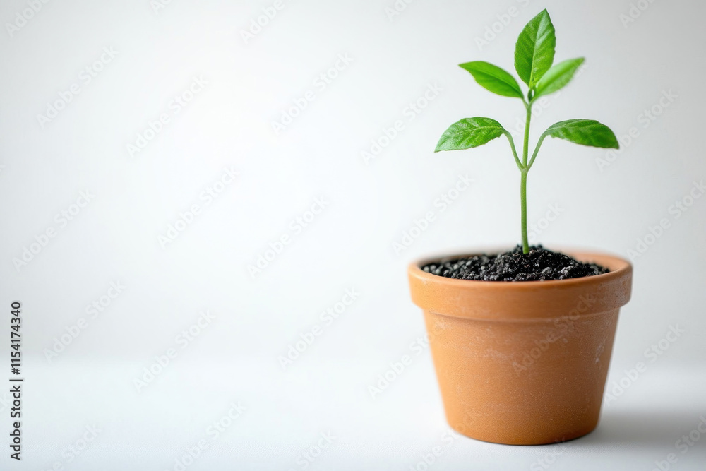 Small plant sprouting a single lush green leaf amidst dry soil, symbolizing resilience and new growth. Small plant sprouting a single lush green leaf amidst dry soil, symbolizing resilience and new growth.